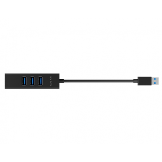 Raidsonic | 4 Port Hub with USB 3.0 Type-A, Type-C, Gigabit LAN | Icy Box IB-HUB1419-LAN