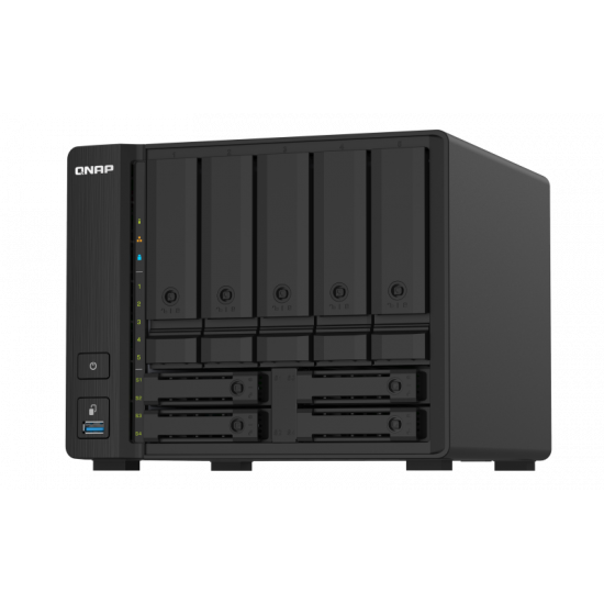 QNAP | 9-Bay QTS NAS | TS-932PX-4G | Up to 9 HDD/SSD Hot-Swap | AnnapurnaLabs Alpine | AL324 ARM Cortex-A57 Quad-Core | Processor frequency 1.7 GHz | 4 GB | DDR4