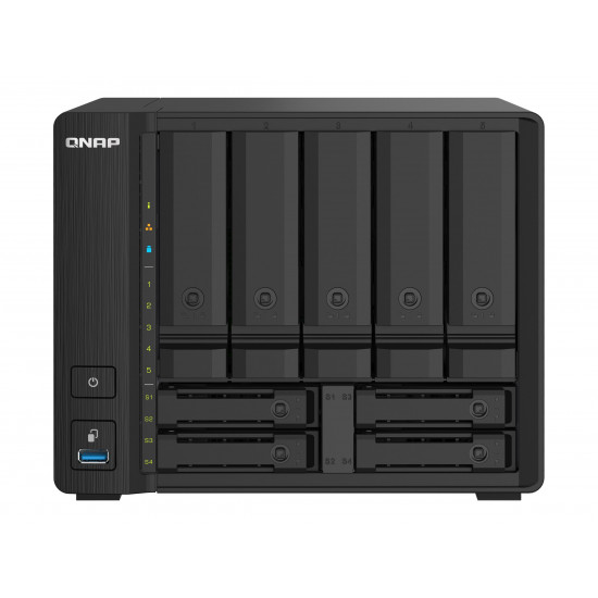 QNAP | 9-Bay QTS NAS | TS-932PX-4G | Up to 9 HDD/SSD Hot-Swap | AnnapurnaLabs Alpine | AL324 ARM Cortex-A57 Quad-Core | Processor frequency 1.7 GHz | 4 GB | DDR4