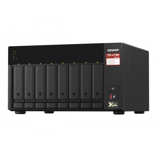 QNAP | 8-Bay QTS and QuTS hero NAS | TS-873A-8G | Up to 8 HDD/SSD Hot-Swap | AMD Ryzen | Ryzen V1500B Quad-Core | Processor frequency 2.2 GHz | 8 GB | DDR4