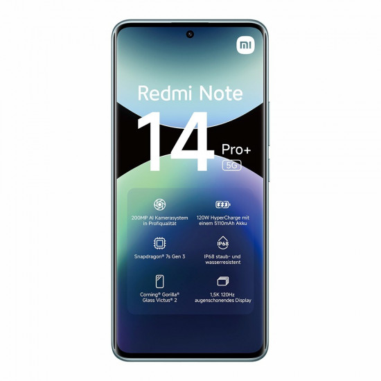 Xiaomi Redmi Note 14 Pro+ 5G 16.9 cm (6.67) Dual SIM USB Type-C 8 GB 256 GB 5110 mAh Blue