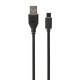 Gembird USB-A/USB-C, 1m USB cable USB 2.0 USB A USB C Black