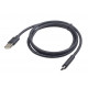 Gembird USB-A/USB-C, 1m USB cable USB 2.0 USB A USB C Black