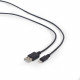 Gembird CC-USB2-AMLM-1M lightning cable Black