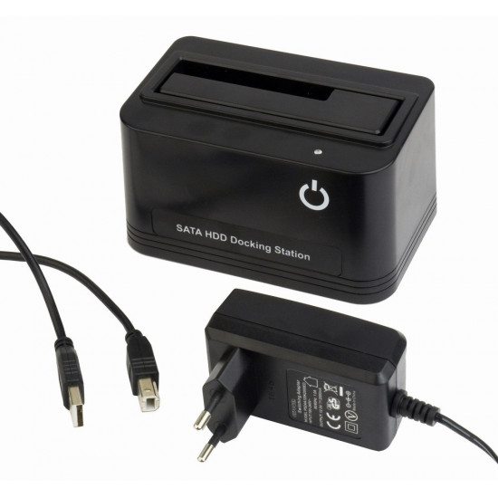 Gembird HD32-U2S-5 docking station for 2.5 and 3.5 hard drives USB 2.0 Type-A Black