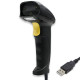 Qoltec 1D Laser Barcode Reader | USB | Black