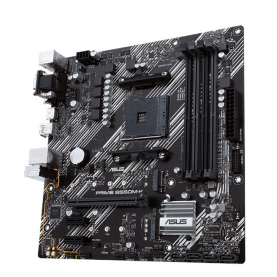 Asus | PRIME B550M-K | Processor family AMD | Processor socket AM4 | DDR4 | Memory slots 4 | Chipset AMD B | Micro ATX