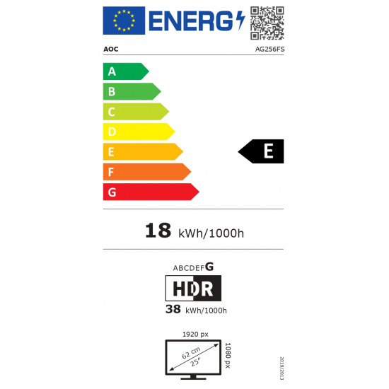 AOC AG256FS | 25  | IPS | 390 Hz | 1 ms | 400 cd/m²