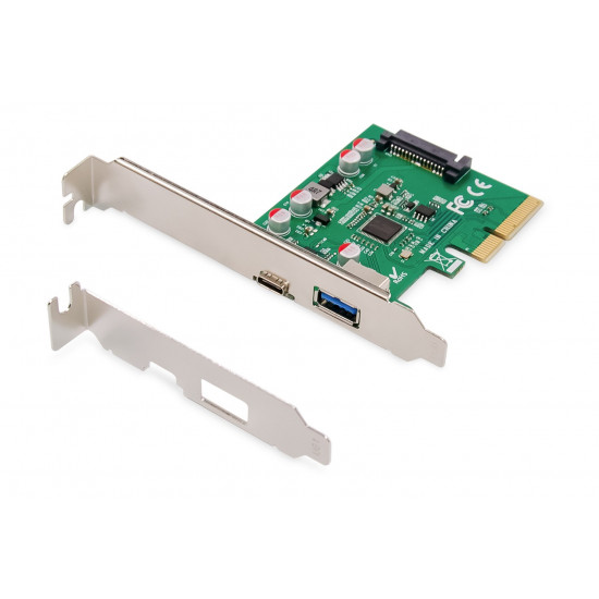 Digitus PCIe card, USB Type-C™ + USB-A