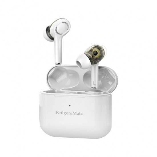 Krüger&Matz M4 PRO Headset Wireless In-ear Calls/Music/Sport/Everyday Bluetooth White