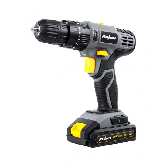 Cordless impact drill driver 20V 2A box