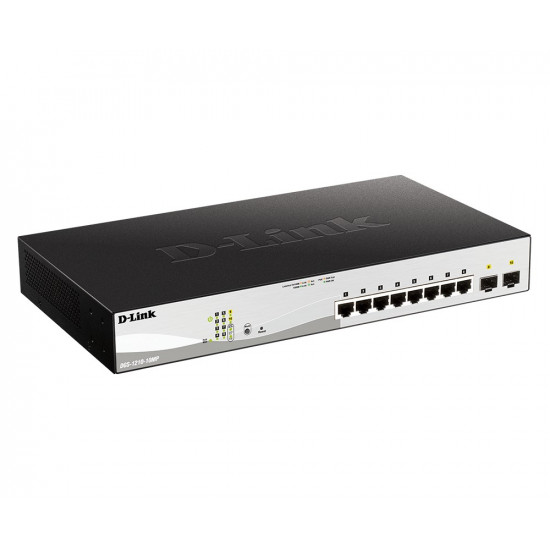 D-Link DGS-1210-10MP Managed L2 Gigabit Ethernet (10/100/1000) Power over Ethernet (PoE) Black, Grey