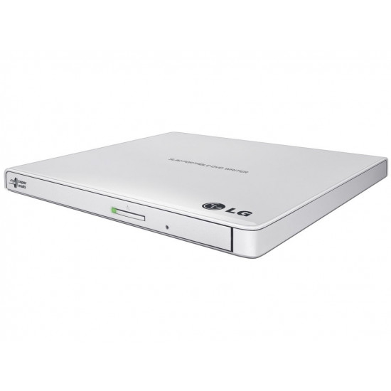 H.L Data Storage | Ultra Slim Portable DVD-Writer | GP57EW40 | Interface USB 2.0 | DVD±R/RW | CD read speed 24 x | CD write speed 24 x | White | Desktop/Notebook