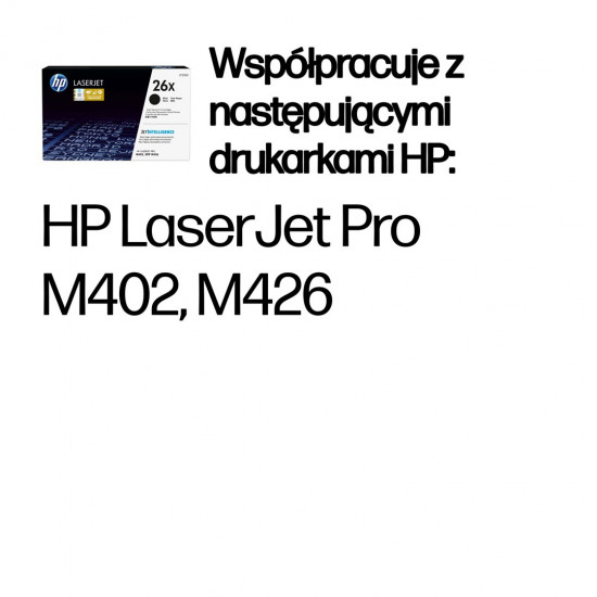 HP 26X High Yield Black Original LaserJet Toner Cartridge