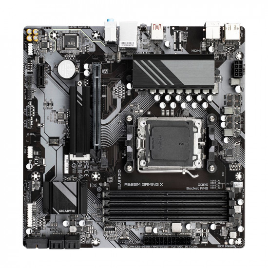 GIGABYTE A620M GAMING X Motherboard - Supports AMD Ryzen 8000 CPUs, 8+2+1 Phases Digital VRM, up to 8000MHz DDR5 (OC), 1xPCIe 4.0 M.2, GbE LAN, USB 3.2 Gen 2