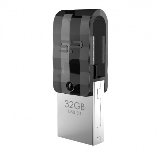 Silicon Power Mobile C31 USB flash drive 32 GB USB Type-A / USB Type-C 3.2 Gen 1 (3.1 Gen 1) Black, Silver