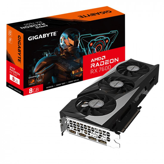 Graphics Card|GIGABYTE|AMD Radeon RX 7600|8 GB|GDDR6|128 bit|PCIE 4.0 16x|2xHDMI|2xDisplayPort|GV-R76GAMINGOC-8GD1.1