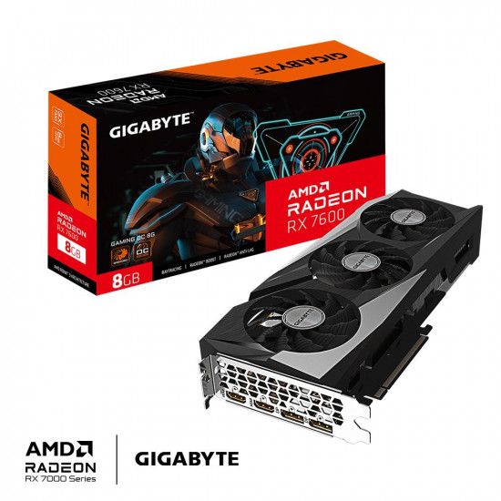 Graphics Card|GIGABYTE|AMD Radeon RX 7600|8 GB|GDDR6|128 bit|PCIE 4.0 16x|2xHDMI|2xDisplayPort|GV-R76GAMINGOC-8GD1.1