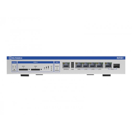 Teltonika RUTXR LTE Router | Enterprise Rack-Mountable SFP/LTE Router | RUTXR1 | 802.11ac | 867 Mbit/s | 10/100/1000 Mbit/s | Ethernet LAN (RJ-45) ports 4xLAN ports, 1xSFP port, 1xWAN port | MU-MiMO Yes | 4G | 1