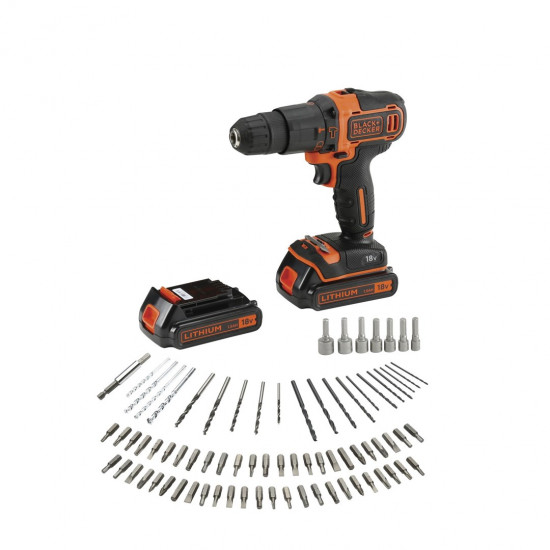 Black & Decker BDCHD18BAFC-QW drill 1400 RPM Black, Orange