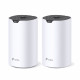 TP-LINK | AC1900 Whole Home Mesh Wi-Fi System | Deco S7 (2-pack) | 802.11ac | 10/100/1000 Mbit/s | Ethernet LAN (RJ-45) ports 1 | Mesh Support Yes | MU-MiMO Yes | No mobile broadband | Antenna type Internal