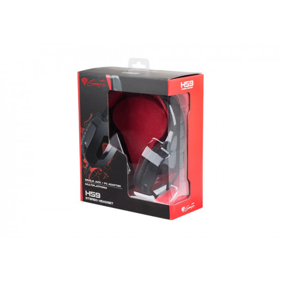 GENESIS H59 Headset Wired Head-band Gaming Black, Red