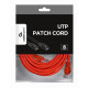 PATCH CABLE CAT6 UTP 5M/RED PP6U-5M/R GEMBIRD