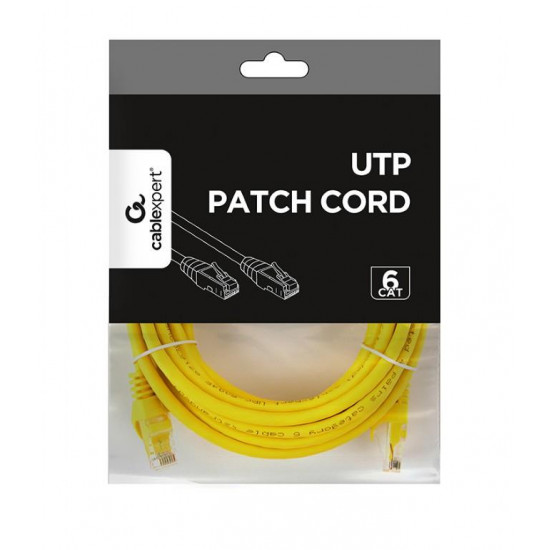 PATCH CABLE CAT6 UTP 5M/YELLOW PP6U-5M/Y GEMBIRD