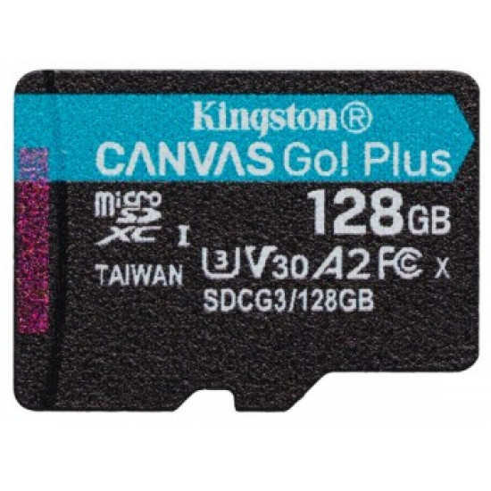 KINGSTON 128GB CANVAS GO! PLUS MICROSD CL10 UHS-I U3