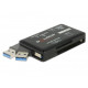 DeLOCK SuperSpeed USB 5 Gbps Card Reader for CF / SD / Micro SD / MS / M2 / xD memory cards