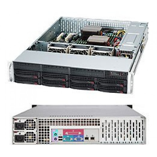 Supermicro SuperChassis 825TQC-R1K03LPB Rack Black 1000 W