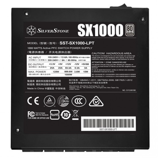 Silverstone SX1000 power supply unit 1000 W 24-pin ATX SFX-L Black