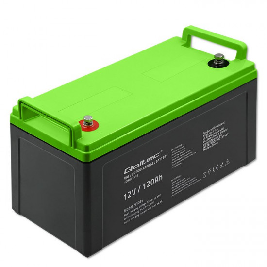 Qoltec 53081 Gel battery | 12V |  120AH