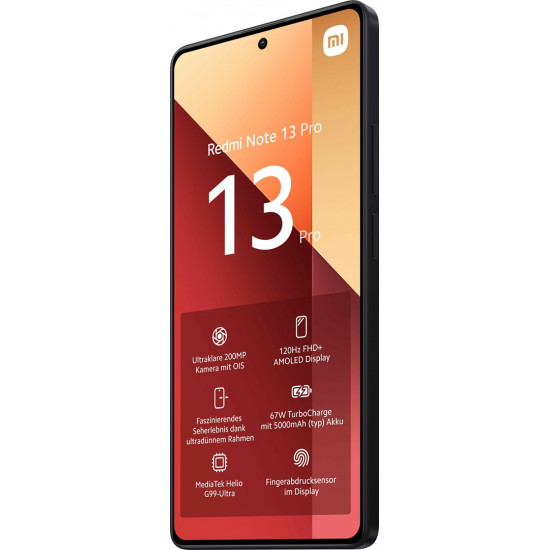 Xiaomi Redmi Note 13 Pro 16.9 cm (6.67) Hybrid Dual SIM Android 13 4G USB Type-C 8 GB 256 GB 5000 mAh Black