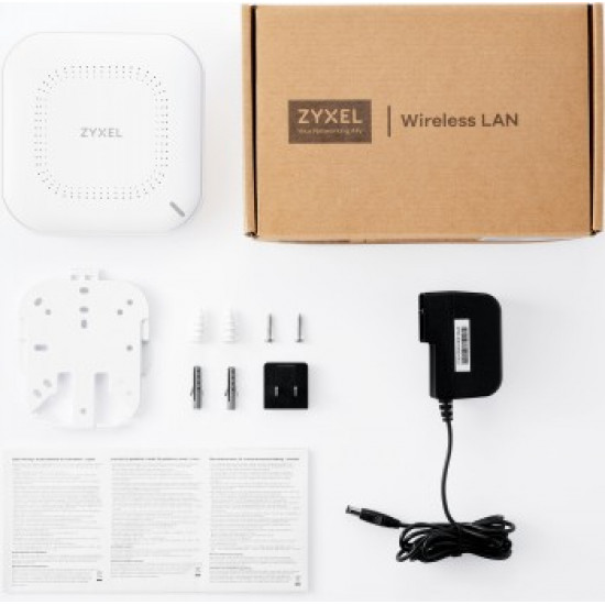 ZYXEL NWA50AX AX1800, 2X2 MU-MIMO, POE+ (802.3AT), STANDALONE/NEBULA CLOUD MANAGED INCLUDING POWER ADAPTER