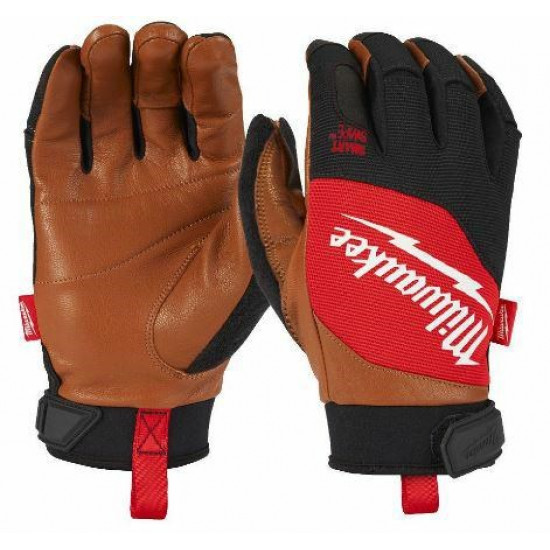 MILWAUKEE LEATHER GLOVES L/9 HYBRID