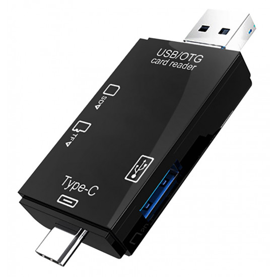 VAKOSS CARD READER 6IN1 USB A / MICRO USB / USB C / SD / MICRO SD / USB TC-R425X