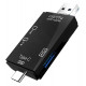 VAKOSS CARD READER 6IN1 USB A / MICRO USB / USB C / SD / MICRO SD / USB TC-R425X