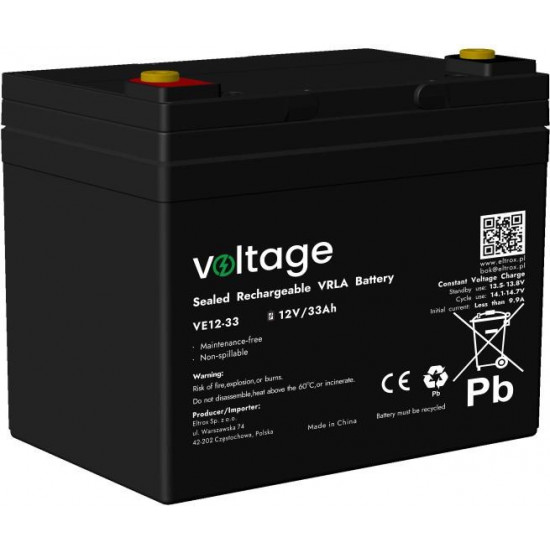 Battery AGM Voltage 12V 33Ah VE12-33