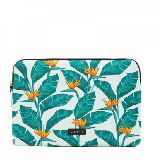 Casyx | SLVS-000008 | Casyx for MacBook | Fits up to size 13 ”/14  | Sleeve | Birds of Paradise | Waterproof