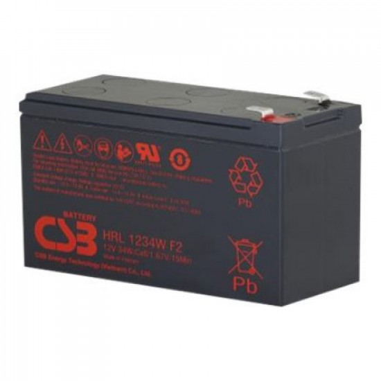 CSB Battery Battery 12V 9Ah 34W Pb F2 | HRL1234W