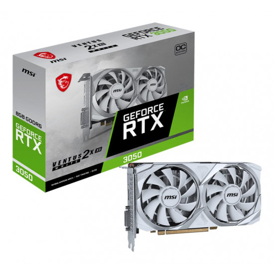 MSI VENTUS RTX 3050 2X XS WHITE 8G OC graphics card NVIDIA GeForce RTX 3050 8 GB GDDR6