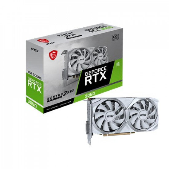 MSI VENTUS RTX 3050 2X XS WHITE 8G OC graphics card NVIDIA GeForce RTX 3050 8 GB GDDR6