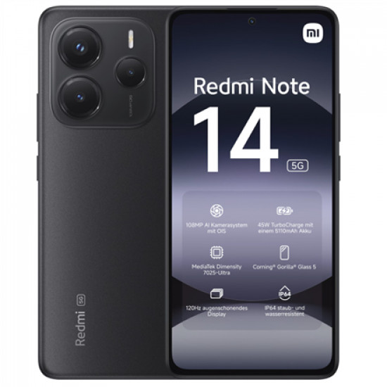 Smartphone Xiaomi Redmi Note 14 5G Midnight Juodas 6/128 GB