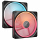 Corsair iCUE LINK LX140-R RGB Computer case Fan 14 cm Black 2 pc(s)