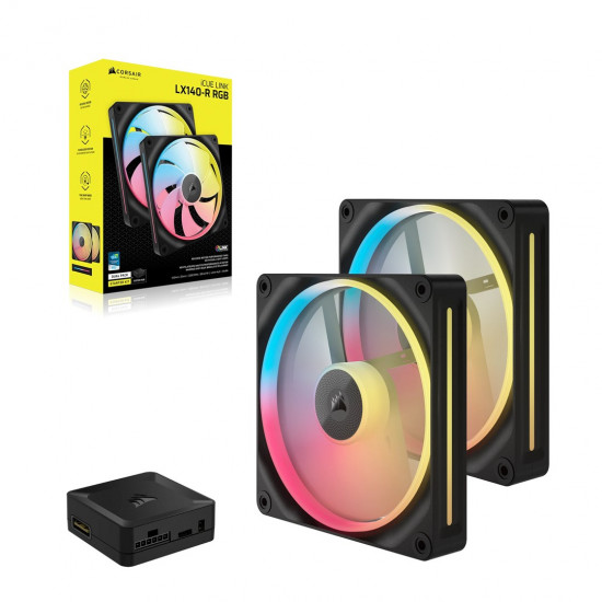 Corsair iCUE LINK LX140-R RGB Computer case Fan 14 cm Black 2 pc(s)