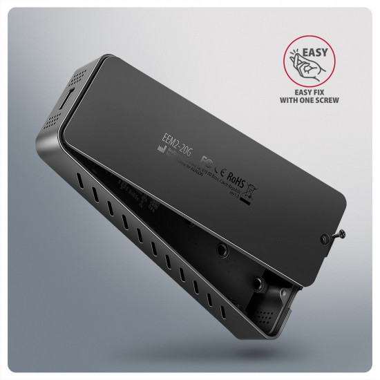 Axagon EEM2-20G NVMe-SSD-Gehäuse USB-C 3.2 20 Gbps 2230 - 2280 - schwarz SSD enclosure Black M.2