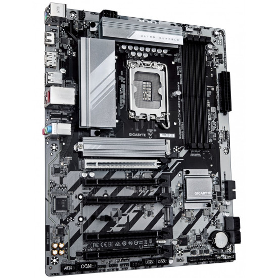 GIGABYTE B860 DS3H Motherboard - Supports Intel Core Ultra CPUs, 8+1+2+2 phases VRM, up to 9066MHz DDR5, 1xPCIe 5.0 + 1xPCIe 4.0 M.2, 2.5 GbE LAN, USB 3.2 Gen 2x2