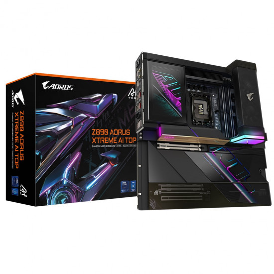 GIGABYTE Z890 AORUS XTREME AI TOP Motherboard - Supports Intel Core Ultra (Series 2) CPUs, 22+1+2 phases VRM, up to 9500MHz DDR5 (OC), PCIe 5.0 M.2, Wi-Fi 7, Thunderbolt 5