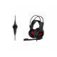 MSI DS502 7.1 Virtual Surround Sound Gaming Headset 'Black with Ambient Dragon Logo, Wired USB connector, 40mm Drivers, inline Smart Audio Controller, Ergonomic Design'